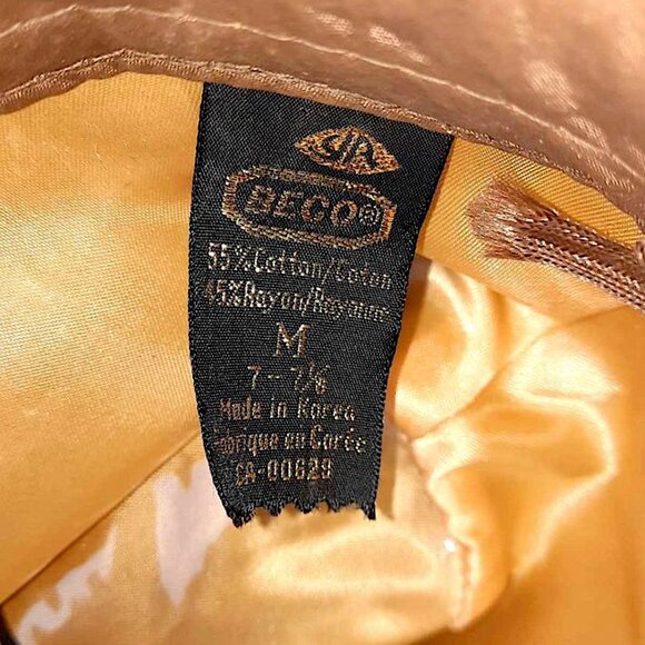 BECO Vintage Tan Men's Western/Cowboy Hat with Band 7 - 7 1/8 Medium - Picture 10 of 10